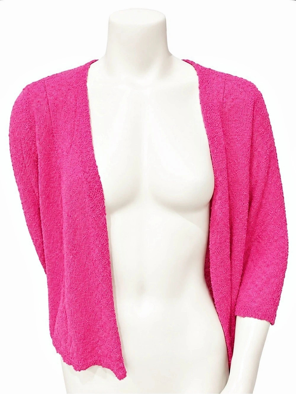 Anthony’s Hot Pink Textured Open Front Cardigan Size M
